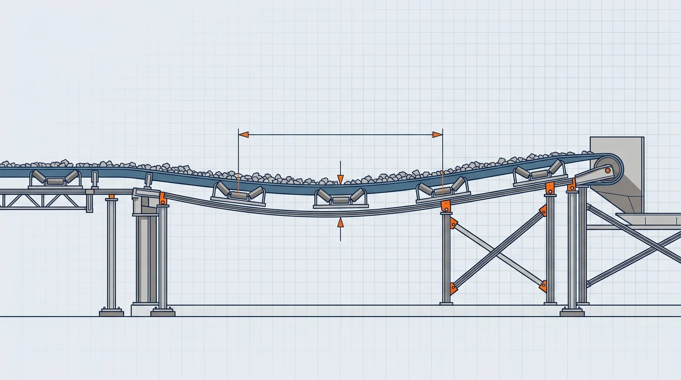 Conveyor Belt Sag Calculation & Idler Spacing