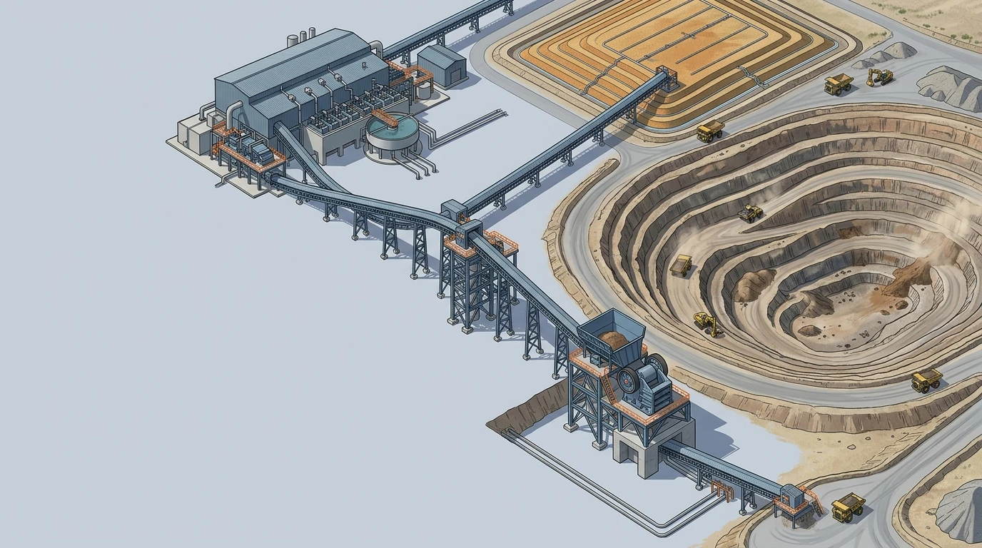 Copper Mine Conveyors: Leach to Concentrator