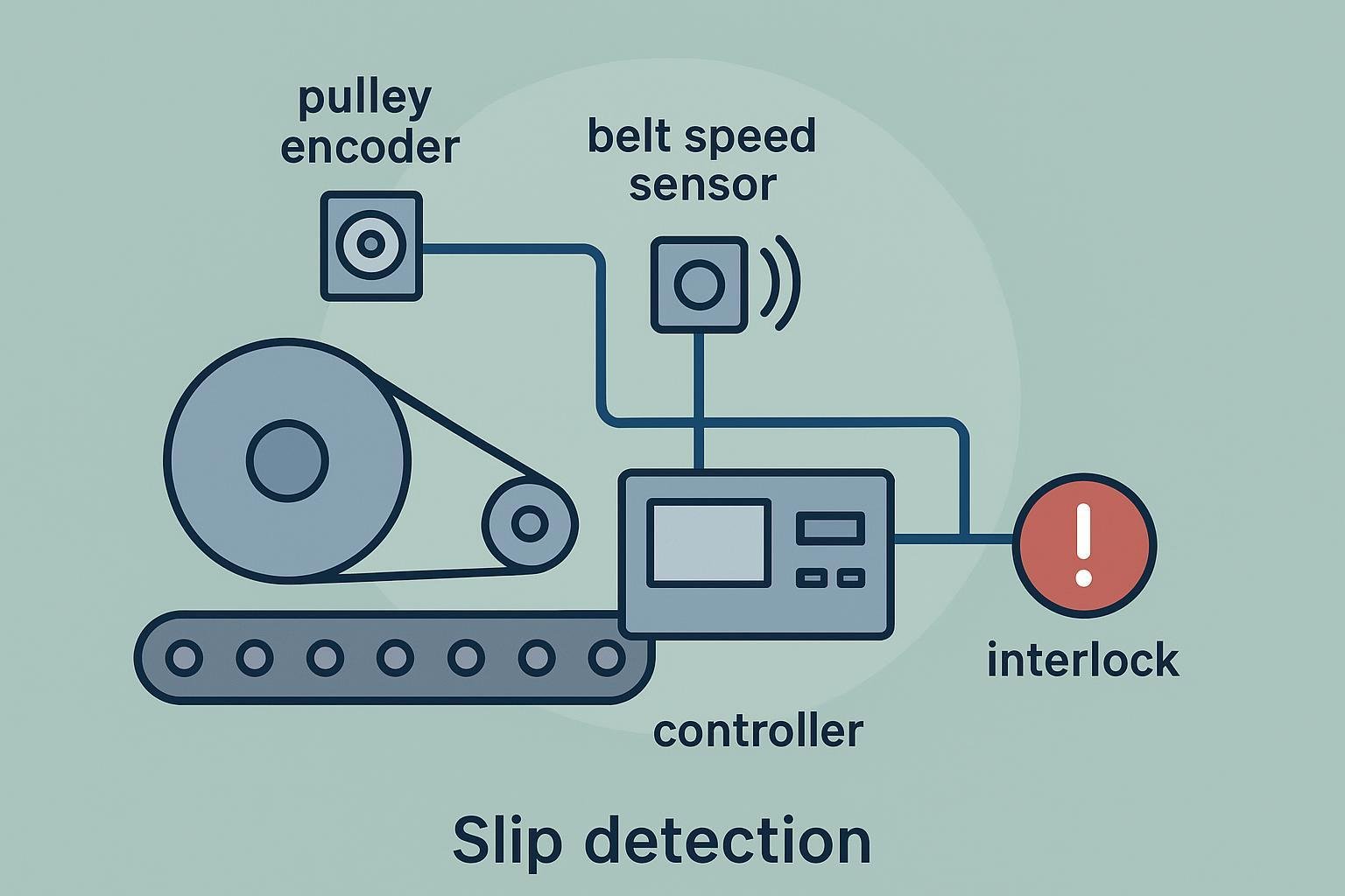 Schematic showing how a snub pulley increases wrap angle on the head drive